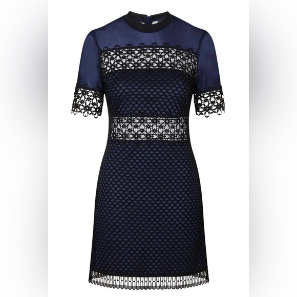 TOPSHOP blue lace dress. Size US8. - Picture 6 of 6